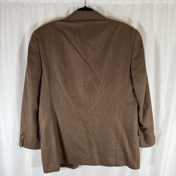 Joseph Abboud Blazer Men's 39S Brown Wool Linen Silk 3 Button Front Inner Pocket - Picture 10 of 12